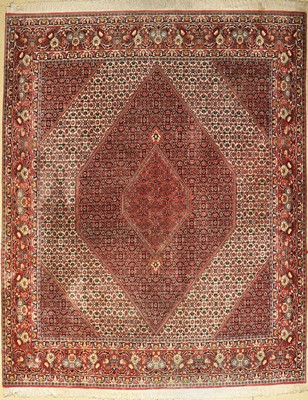 Bidjar Kork fein, Persien, ca. 50 Jahre, Korkwolle, ca. 315 x 250 cm, ca. 500.000 Kn/qm, Restaurierungsbedürftig, EHZ: 2