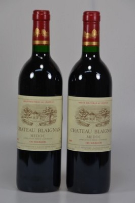 2 Flaschen, 1989 Chateau Blaignan, Medoc, je 750ml, 12,5% Vol., High Fill, unverkostet