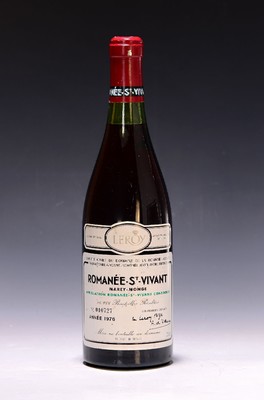 1 Flasche, 1976 Domaine de la Romanee-Conti, Romanee-Saint-Vivant Grand Cru, Cote de Nuits, No. 010727, 730ml, Füllniveau ca. 1,9cm, unverkostet, ...