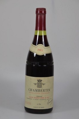 1 Flasche, 1983 Domaine Trapet Pere et Fils Chambertin Grand Cru, Cote de Nuits, 750ml, Füllniveau ca. 1 cm, unverkostet