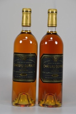 zwei Flaschen Chateau Guiraud, Sauternes, 2001, jeweils 0.75l, Füllstand High Fill, guter Erhaltungszustand