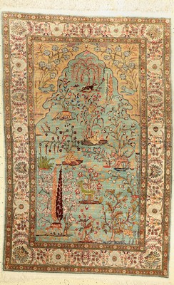 Seiden Kayseri, Türkei, um 1950, reine Naturseide, ca. 140 x 93 cm, EHZ: 3