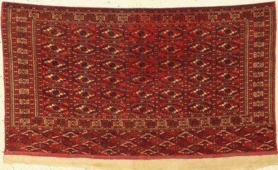 Tekke Tschowal, Turkmenistan, um 1930, Wolle auf Wolle, ca. 130 x 73 cm, EHZ: 3, (verfärbt)