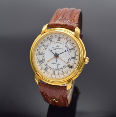 MAURICE LACROIX Masterpiece Herrenarmbanduhr Referenz 27294, Schweiz 1990er Jahre, Automatik, verg. Geh. beids. vergl., Boden & Glasrand aufgedr., ...