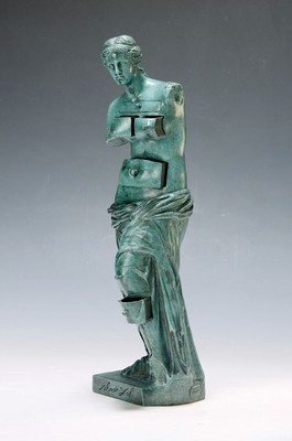 Salvador Dali, 1904 Figueres - 1989, "Venus a Tiroirs", Bronze blau patiniert, bez. "Valsuani", rückseitig dat. 1988 Demart, ...