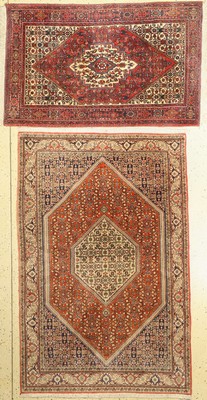 2 Lots, Bidjar Persien, ca 50 Jahre, ca. 170 x 113 cm, Wolle auf Baumwolle, EHZ: 2. Gholtogh, Persien, ca. 50 Jahre, Wolle auf Baumwolle, ca. 130 x ...