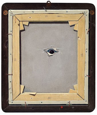 Günther Blau, 1922 Elberfeld - 2007 Marburg,, Öl/Malplatte, "Das Auge des Büllen, dat. 1979, der Künstler studierte in München und ...