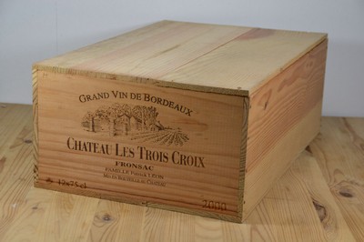 12 Flaschen Chateau Le Trois Croix, 2000, in orig. verschlossener Holzkiste