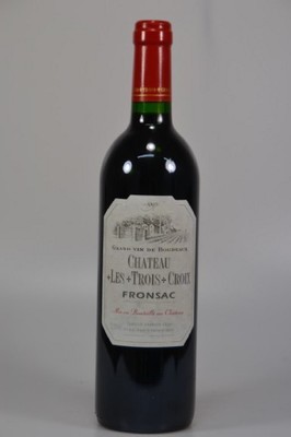 6 Flaschen 1997 Chateau Les Trois Croix, Fronsac, Famille Patrick Leon, je 750ml, 12,5%Vol., mind. Upper Mid Shoulder, unverkostet