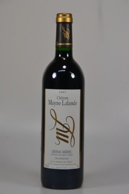 5 Flaschen 1997 Chateau Mayne Lalande, Listrac-Medoc, Cru Bourgeois, je 750ml, 12,5% Vol., High Fill, unverkostet