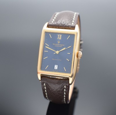 GIRARD PERREGAUX Herrenarmbanduhr Richeville in Rosegold 750/000 Referenz 2510, Automatik, Schweiz um 1995, 2-teil. Geh. inkl. Lederband m. orig. ...
