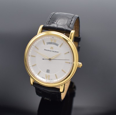 MAURICE LACROIX auf 750 Stück limitierte Herrenarmbanduhr Referenz LC 1067, quarz, Schweiz um 2005, verg. Edelstahlgeh. inkl. orig. Lederband m. ...