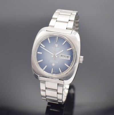 TISSOT Seastar Herrenarmbanduhr Referenz 46665-2X, Automatik, Schweiz um 1970, Edelstahlgeh. inkl. orig. Gliederband m. Faltschl., Boden verschr., ...