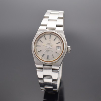 OMEGA Seamaster Cosmic 2000 Damenarmbanduhr in Stahl Referenz 766.0804, Schweiz um 1972, Automatik, spez. Container-Geh. inkl. orig. Gliederband m. ...