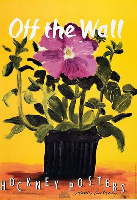 David Hockney, geb. 1937, "Off the Wall", 1994, Offset-Lithografie, handsign., unter Plexiglas gerahmt, gesamt ca. 73x52 cm