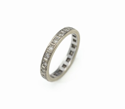 Platin Brillant-Memoryring, Pt gepr., 20 Brillanten zus. ca. 0.50 ct Weiß/si, RW 52