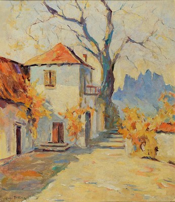 Kopie nach Beck, Anfang 20. Jh., Straßenansicht, Öl/Pappe, li. u. signiert, ca. 50 x 44 cm