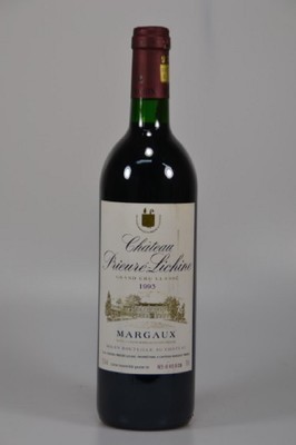 6 Flaschen 1993 Chateau Prieure-Lichine, Margaux, je 750ml, 12,5% Vol., mind. Into Neck, unverkostet, 87-89 Parker-Punkte,