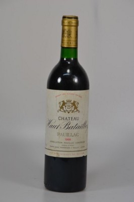 3 Flaschen 1986 Chateau Haut-Batailley, Pauillac, 750ml, 12,5% Vol., mind. Into Neck, unverkostet, Etiketten l. beschmutzt, Kapsel min. best., 84 ...