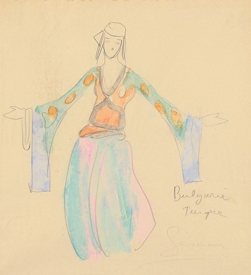 Charles Gesmar, 1900 Nancy-1929 Paris, bekannter französischer Bildender Künstler, speziell Modezeichnungen Art deco in Paris, u.a. vertreten in ...