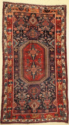 Antiker Hamadan Dorfteppich, Persien, um 1900, Wolle auf Wolle, ca. 227 x 130 cm, EHZ: 4