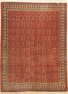 Täbriz fein, Persien, um 1960, Korkwolle, ca. 215 x 164 cm, EHZ: 2(Mottenfraß am Rand)