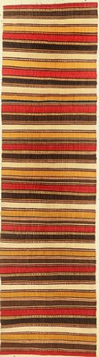 Streifenkelim(Tischläufer), Türkei, um 1950, Wolle auf Wolle, ca. 184 x 50 cm, EHZ: 2