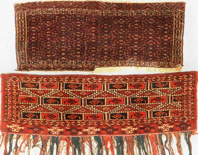 2 Lots Antike Torba, Turkmenistan, um 1900, Wolle auf Wolle, ca. 85 x 28 cm, EHZ: 3