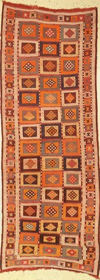 Anatolischer Cicim(Kelim), Türkei, um 1940,Wolle auf Wolle, ca. 230 x 88 cm, EHZ: 2