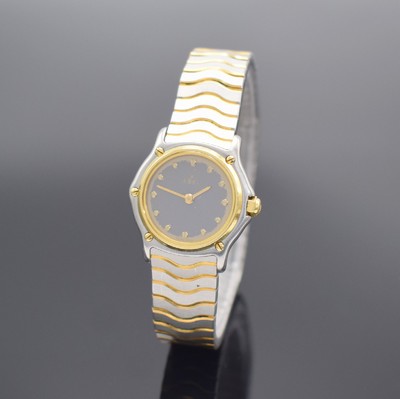 EBEL Sport Classique Damenarmbanduhr, Schweiz um 1990, quarz, Edelstahl & Gold komb., Monocoque-Geh., Gliederband m. Faltschl., Goldlünette 5-fach ...