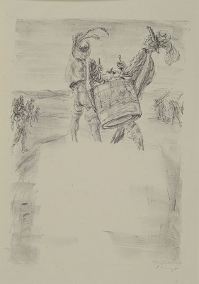 Konvolut aus 8 Original-Lithographien, Max Slevogt, 1868 Landshut - 1932 Leinsweiler, Lithographien zu Bühnenentwürfen zu Goethes Faust, Zweiter ...