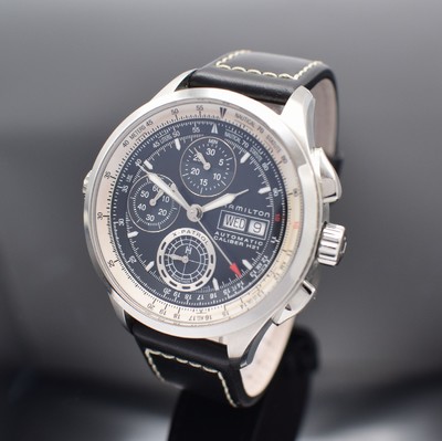 HAMILTON X-Patrol Herrenarmbanduhr mit Chronograph, Schweiz um 2005, Automatik, beids. vergl. Edelstahlgeh., Boden 5-fach verschr., Kronen verschr., ...