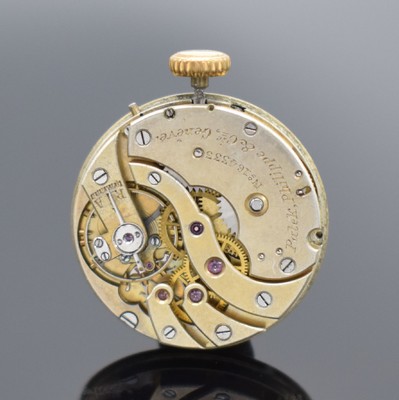 PATEK PHILIPPE Lepine-Werk für frühe Armbanduhr, Schweiz um 1915, verg. Brückenwerk ber., Nr. 164333, 16 St., Moustache-Anker, Komp.-Unr. m. ...