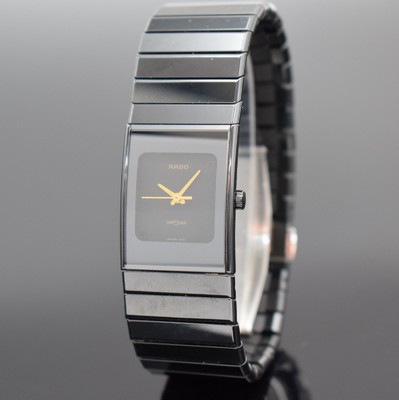 RADO Diastar Damenarmbanduhr, Schweiz verk. 10/1990 lt. beil. Pap., quarz, Gehäuse in Keramik & Stahl, Boden aufgedr., Keramik- Gliederband m. dopp. ...