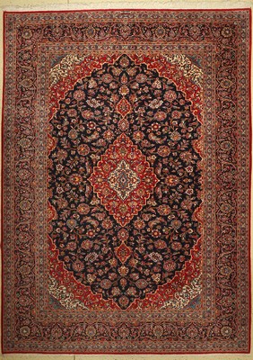 Keschan Kork fein signiert, (Ghotbi), Persien, ca. 50 Jahre, Korkwolle, ca. 380 x 275 cm, (Sehr guter Zustand)