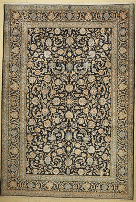Keschan Kork fein signiert, (Esfahanian), Persien, um 1960, Korkwolle, ca. 374 x 255 cm, (Sehr guter Zustand)