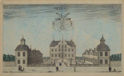 Zwei Kupferstiche, 17. Jh., a. Arselnal in Stockholm, bez. Templum St. Catharinae a Sereniß Rege carolo Gustavo, Holmiae fundatum, ca. 21 x 34.5 cm ...