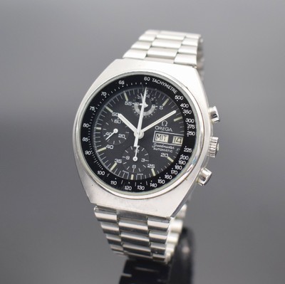 OMEGA Speedmaster Armbandchronograph mit original Garantie-Booklet Referenz 176.0012, Automatik, Stahlgeh. inkl. orig. Gliederband m. Faltschließe, ...