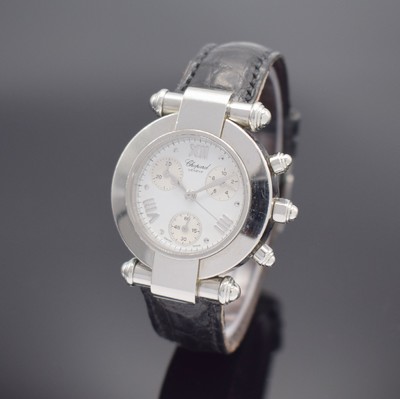 CHOPARD Imperiale Damenarmbanduhr mit original Zertifikat Referenz 38/8378, Schweiz verk. 04/2000, quarz, Edelstahlgeh., Boden verschr., Lederband zu ...
