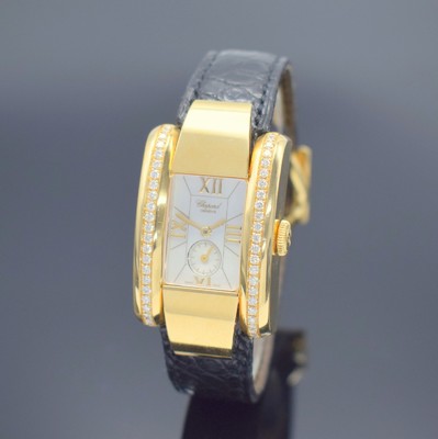 CHOPARD La Strada Damenarmbanduhr in GG 750/000 Referenz 6914, Schweiz verk. lt. beil. Zert. 09/2001, quarz, massives gewölbtes Geh. beids. aufw. m. ...