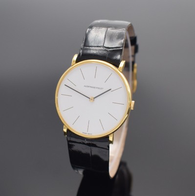 AUDEMARS PIGUET feine Herrenarmbanduhr in GG 750/000 Referenz 5125BA, Schweiz um 1980, Handaufzug, Boden & Glasrand aufgedr., ultraflache ...