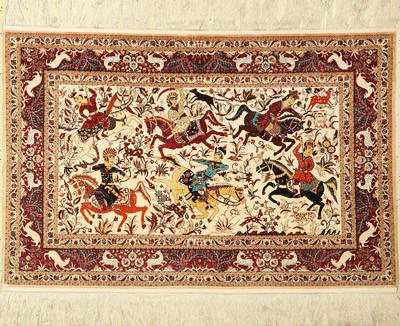 China Hereke, ca. 50 Jahre, reine Naturseide, ca. 156 x 105 cm, ca. 1.Mio kn/qm,EHZ: 2