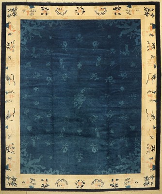 Antiker Peking, China, 19.Jhd, Wolle auf Baumwolle, ca. 293 x 245 cm, EHZ:(Guter Zustand)