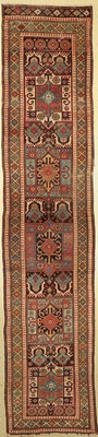 Antiker Shahsawan, Persien, 19.Jhd, Wolle auf Baumwolle, ca. 445 x 95 cm, EHZ:(Alters-und Gebrauchsspuren)