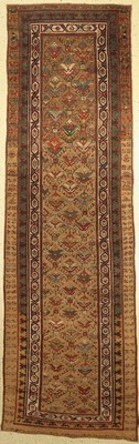 Antiker Sarab(Kamelwolle), Persien, 19.Jhd,Kamelwolle auf Baumwolle, ca. 370 x 120 cm, EHZ:(Guter Zustand)