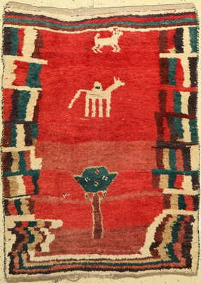 Luri Gabbeh alt, Persien, um 1920/1930, Wolle auf Wolle, ca. 160 x 116 cm, EHZ:(Guter Zustand)