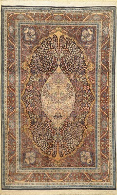 Kerman, Indien, ca. 50 Jahre, Wolle auf Baumwolle, ca. 220 x 139 cm, EHZ: 2-3