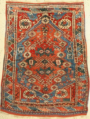 Antiker Bergama, Türkei, um 1900, Wolle aufWolle, ca. 154 x 120 cm, EHZ:(Guter Zustand)