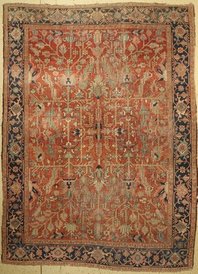 Antiker Heriz, Persien, um 1900, Wolle auf Baumwolle, ca. 334 x 244 cm, EHZ:(Alters-und Gebrauchsspuren)