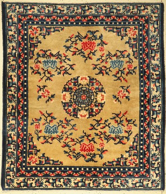 Ning-Hsia antik, China, um 1900, Wolle auf Baumwolle, ca. 186 x 163 cm, Minimal verkürzt,EHZ:(Guter Zustand)